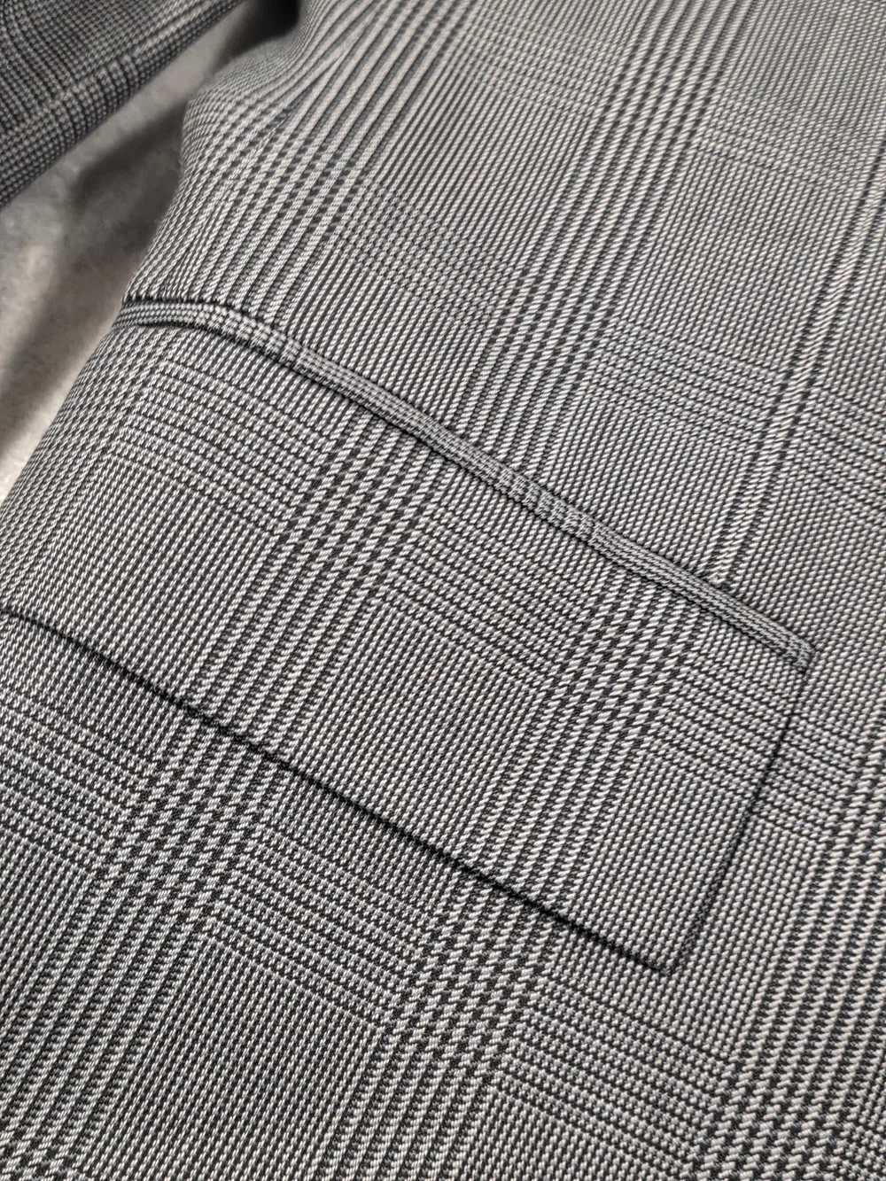 42R Men's J. Crew Thompson Blazer Tartan Plaid Gray All Wool Sport Coat Flawless